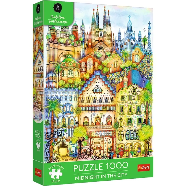 Trefl, Midnight in the City: Barcelona, puzzle, 1000 piese