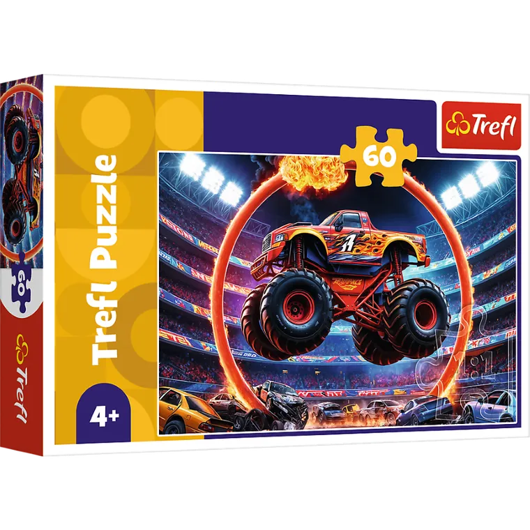 Trefl, Monster truck, puzzle, 60 piese