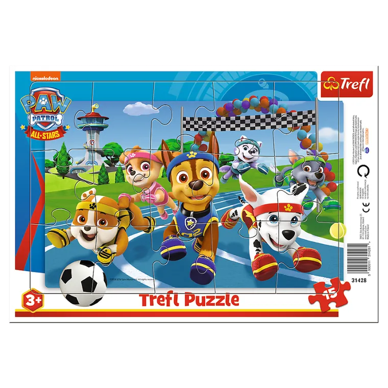 Trefl, Paw Patrol, puzzle, 15 piese