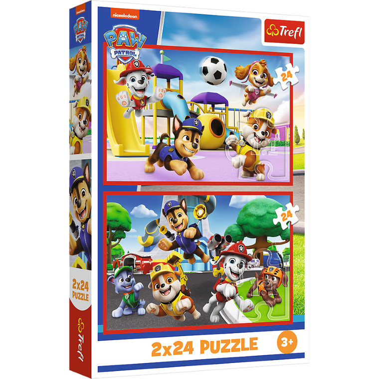 Trefl, Paw Patrol, puzzle, 2-24 piese