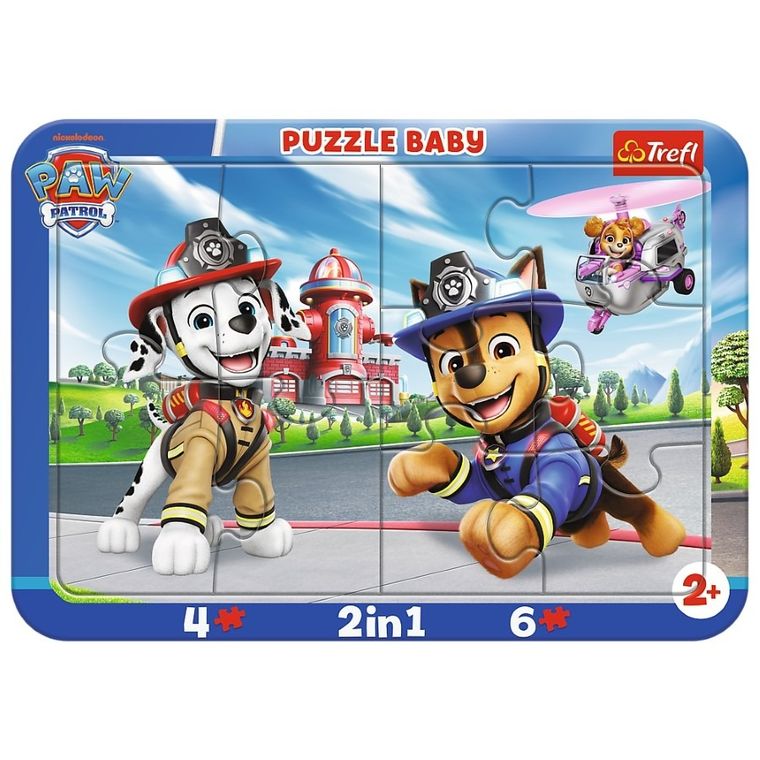 Trefl, Paw Patrol, puzzle cu cadru 2in1, 10 piese