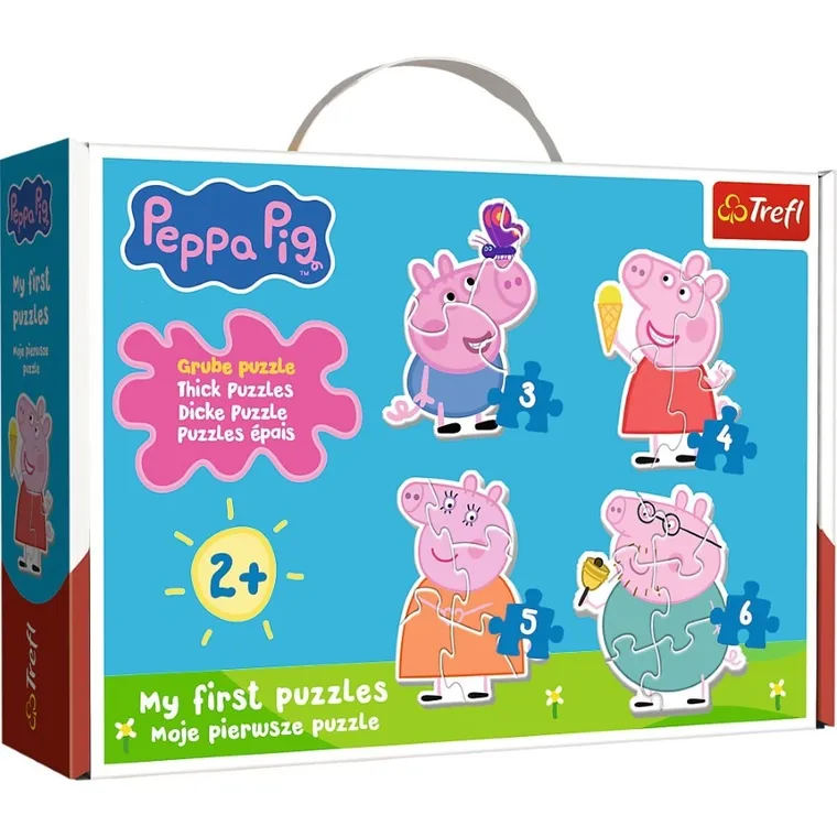 Trefl, Peppa Pig, 4in1, 18 piese