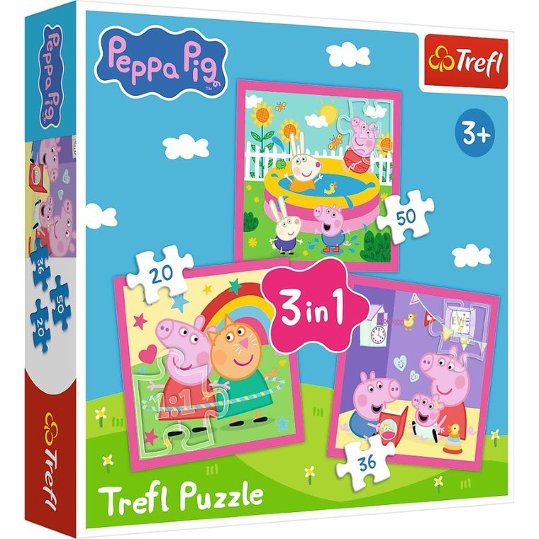 Trefl, Peppa Pig, puzzle 3in1