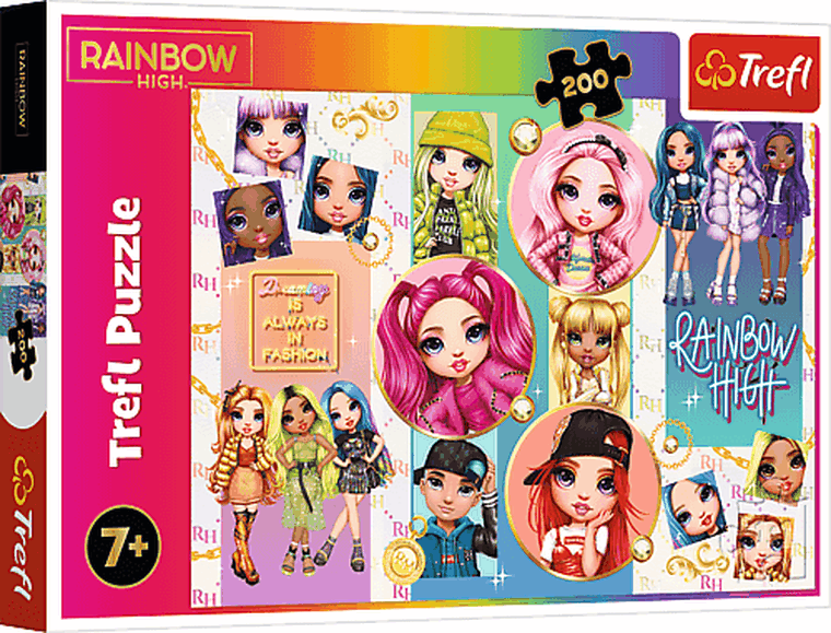 Trefl, Prietenia Rainbow High, puzzle, 200 elemente