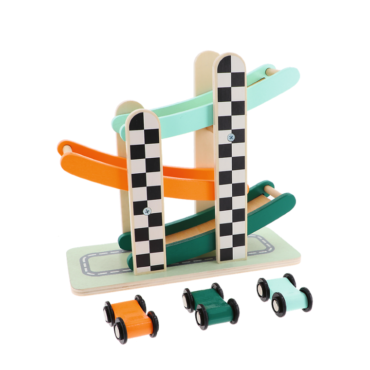 Trefl, Racing Cars Tower, jucarie educativa din lemn