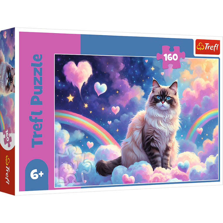Trefl, Rainbow Cat, puzzle, 160 piese