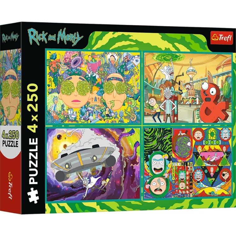 Trefl, Rick and Morty, puzzle, 4-250 piese