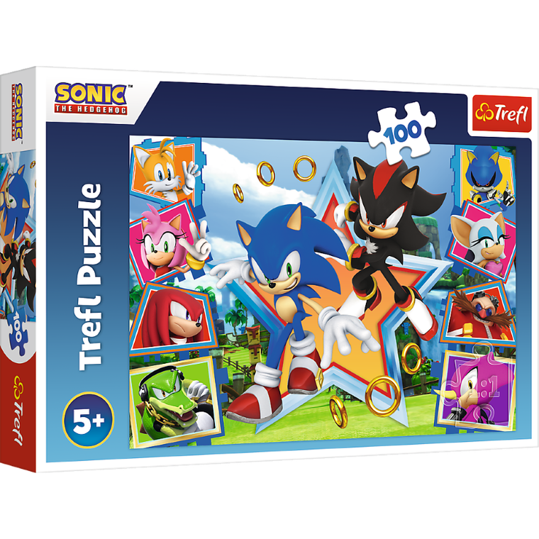 Trefl, Sonic, puzzle, 100 piese