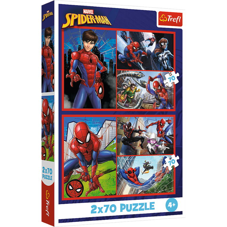 Trefl, Spider-Man, puzzle, 2-70 piese