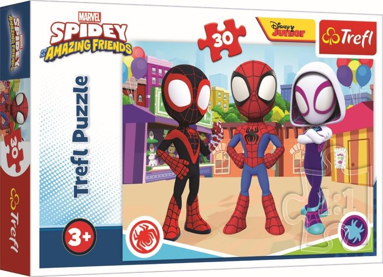 Trefl, Spidey si Prietenii sai fantastici, Aventurile lui Spidey si prietenii sai, puzzle, 30 piese