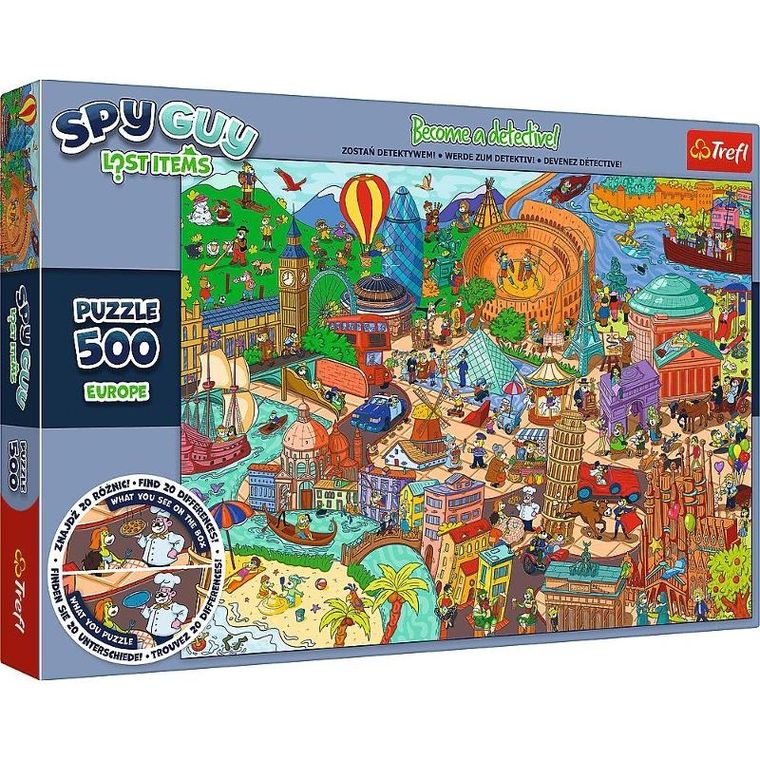 Trefl, Spy Guy, Lost Items, Europe, puzzle, 500 piese
