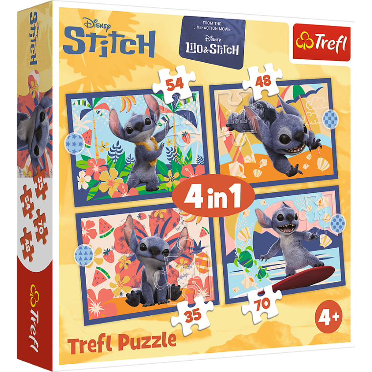 Trefl, Stitch The Movie, puzzle 4in1, 207 piese