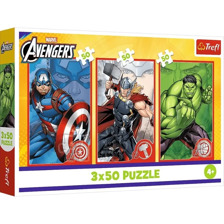 Trefl, The Avengers, puzzle, 3-50 piese