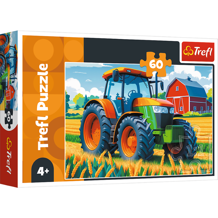 Trefl, Tractor, puzzle, 60 piese