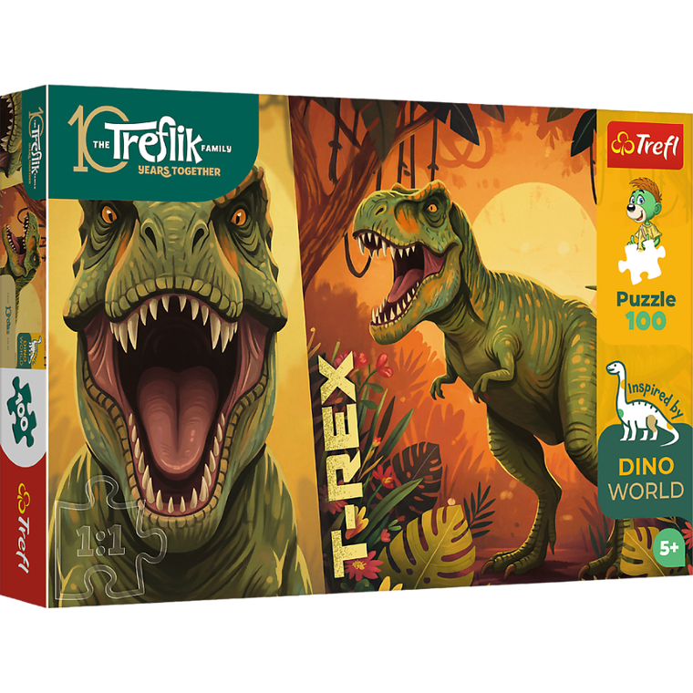Trefl, Trefliks, Inspired By Dino World, T.Rex, puzzle, 100 piese