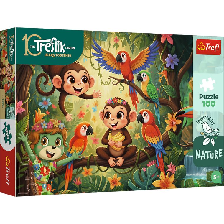 Trefl, Trefliks, Inspired By Nature, Maimutele, puzzle, 100 piese