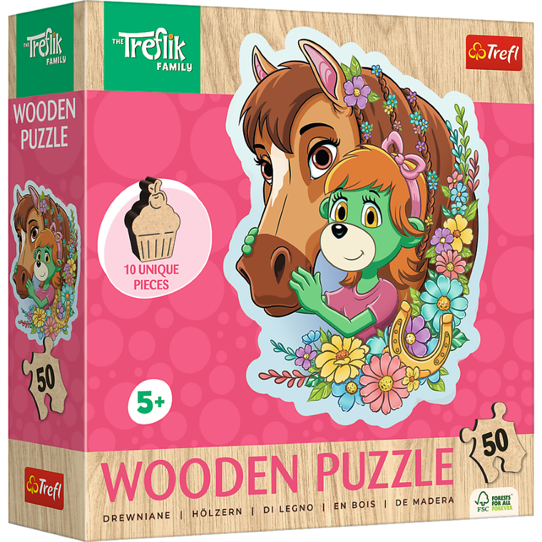 Trefl, Trefliks, puzzle din lemn, 50 piese
