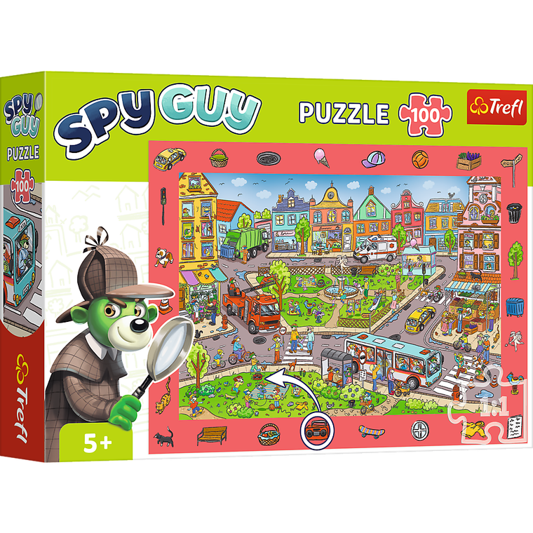 Trefl, Trefliks, Spy Guy, City, puzzle, 100 piese