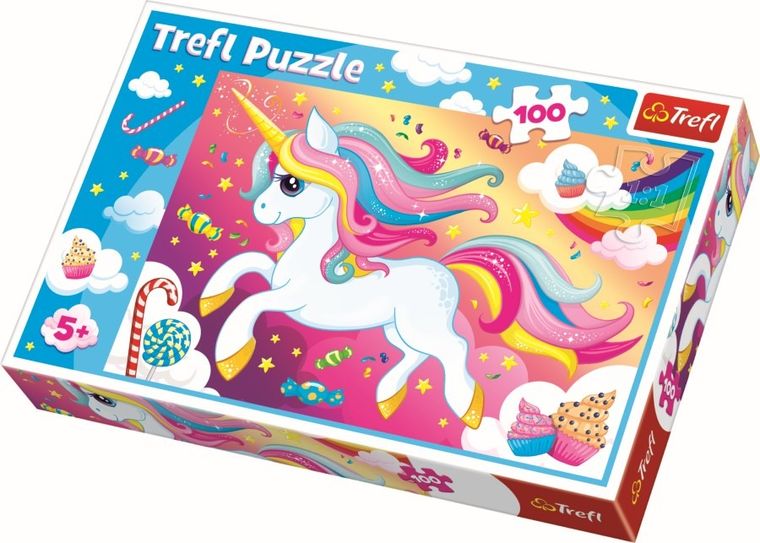 Trefl, Unicorn frumos, puzzle, 100 piese