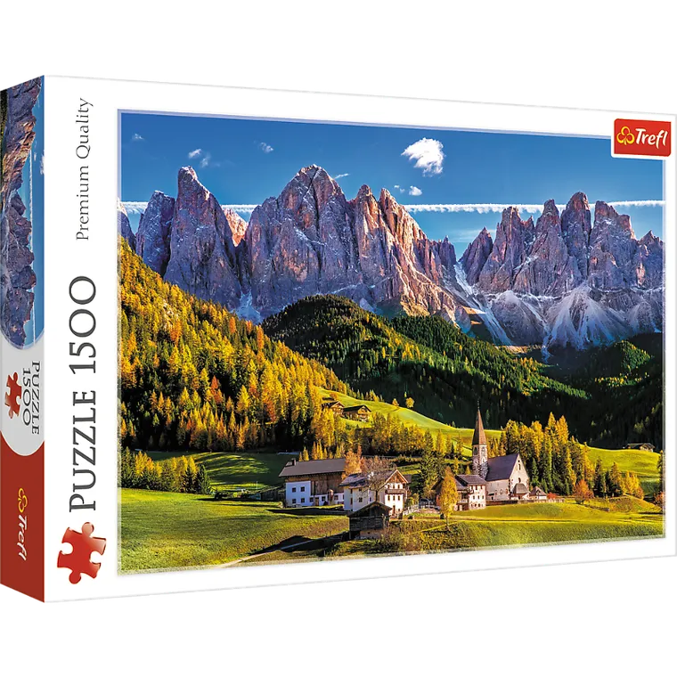 Trefl, Valea Val di Funes, Muntii Dolomiti, Italia, puzzle, 1500 piese
