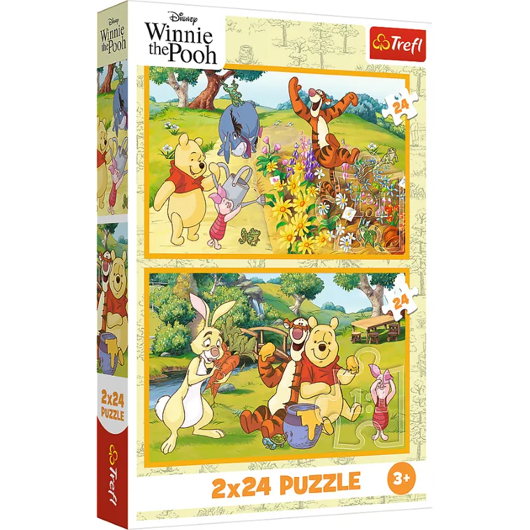 Trefl, Winnie the Pooh, puzzle, 2-24 piese
