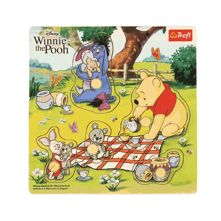 Trefl, Winnie the Pooh, puzzle din lemn, 5 piese