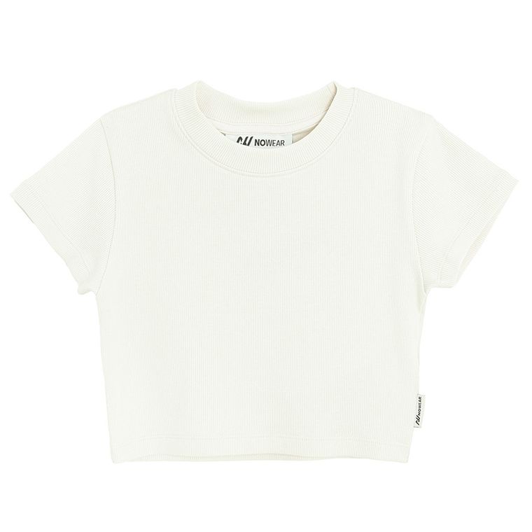 Tricou crop top cu adaos de modal NOWEAR