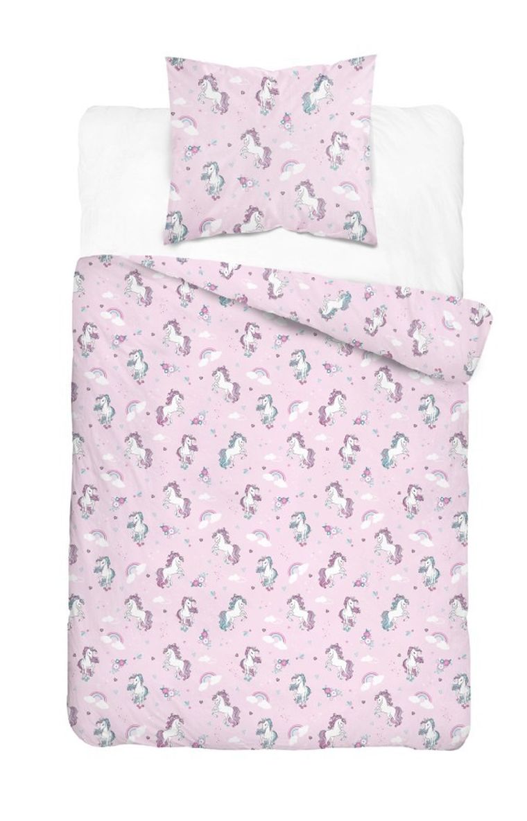 Unicorn, set lenjerie de pat single, 160-200 cm