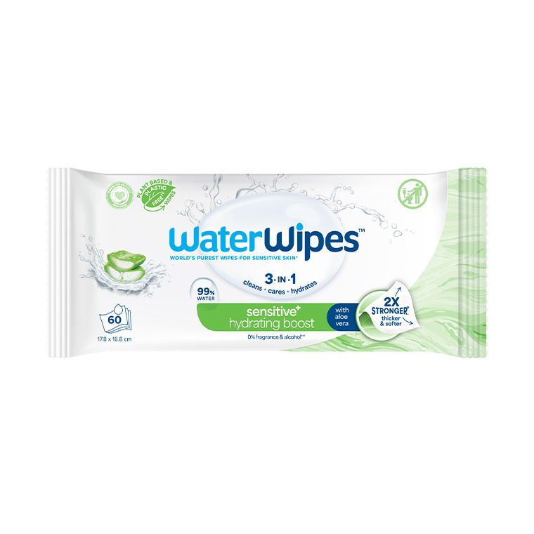 WaterWipes, BIO, Hydrating Clean, servetele umede cu apa cu extract de aloe, 60 buc.