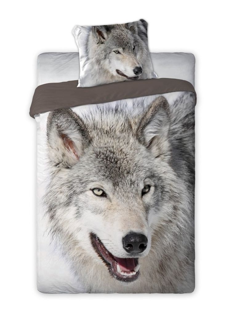 Wild Wolf, set lenjerie de pat single, 160-200 cm
