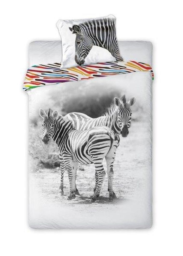 Wild, Zebra, set lenjerie de pat single, 160-200 cm