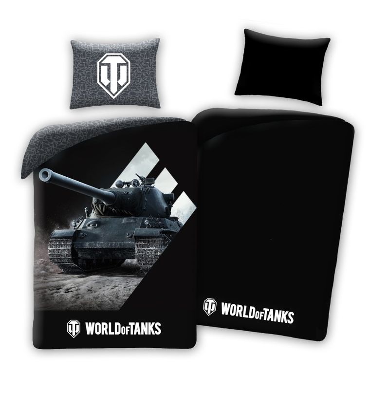 World of Tanks, set lenjerie de pat single, 140-200 cm