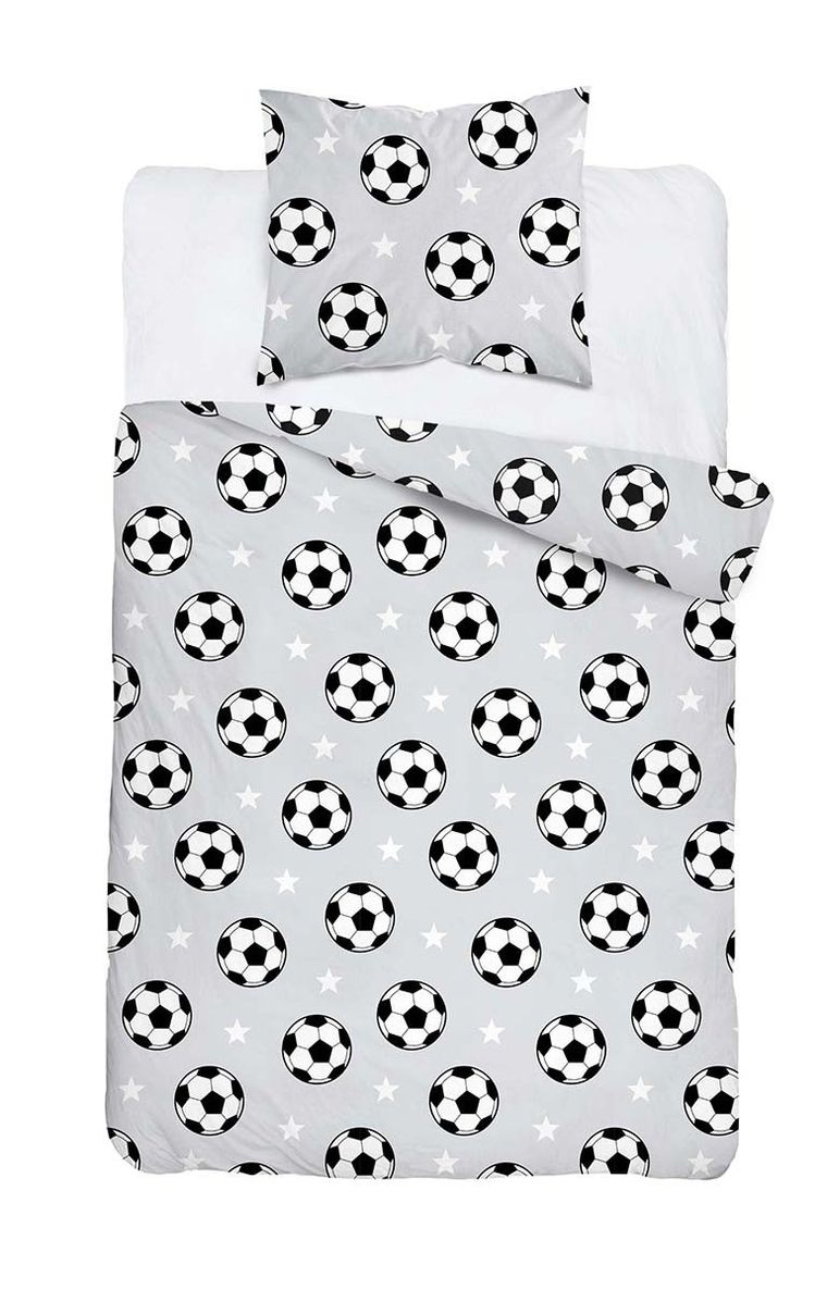 XOXO, set de lenjerie de pat pentru tineri, 160-200 cm + 70-80 cm, Football
