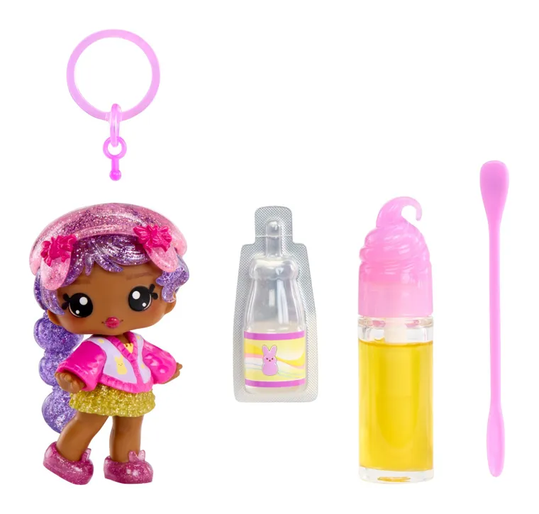 Yummiland, Lip Gloss Doll, Purple, mini papusa + luciu de buze DIY