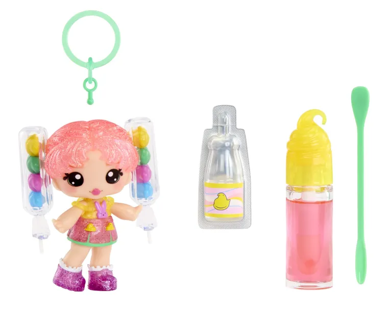 Yummiland, Lip Gloss Doll, Rainbow, mini papusa + luciu de buze DIY