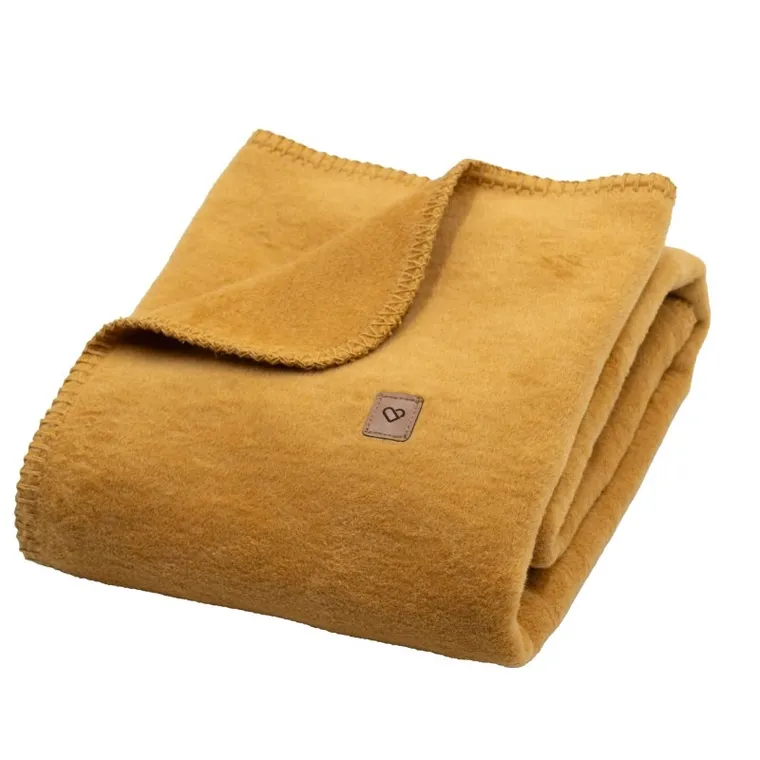 Zaffiro, Oslo, patura din bumbac, mustard, 75-100 cm
