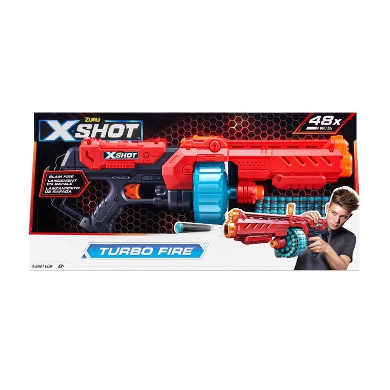 Zuru, X-Shot, Excel, Turbo Fire, blaster si 48 proiectile, set de