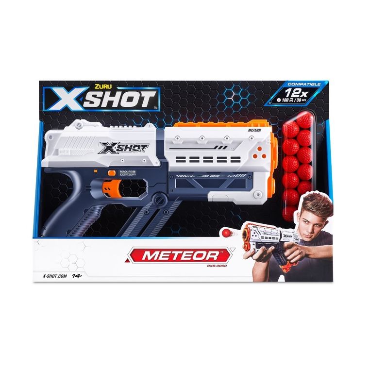 Aショット Zuru, X-Shot, Meteor, blaster si 12 bile, set de joaca - smyk.ro