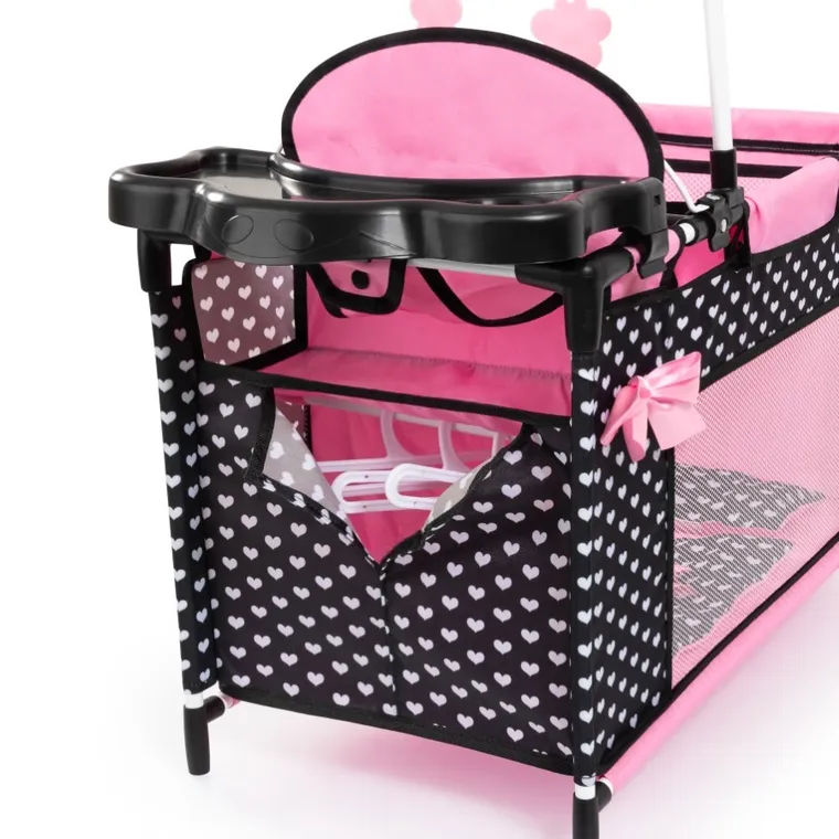 Bayer Design, Multi Bed, patut pentru papusi, negru-roz
