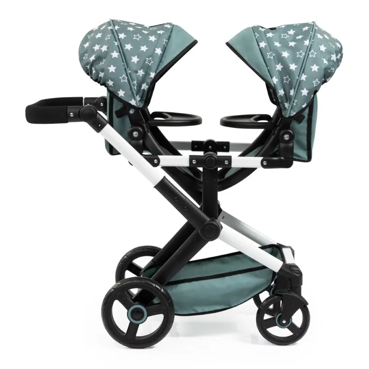 Bayer Design, Xeo Twin, carucior dublu pentru papusi, verde