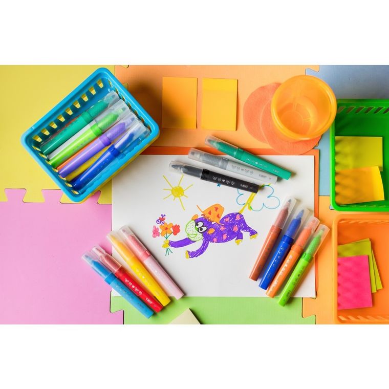 Bic, Kids, Comfort Jumbo, carioci, 12 culori