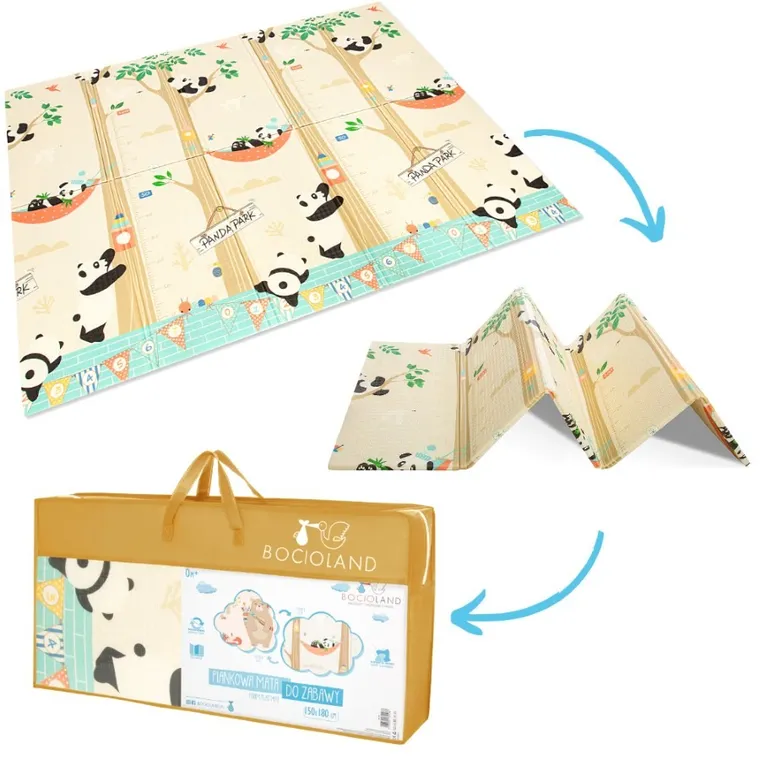 Bocioland, Panda, covoras din spuma pliabil, 150-180 cm