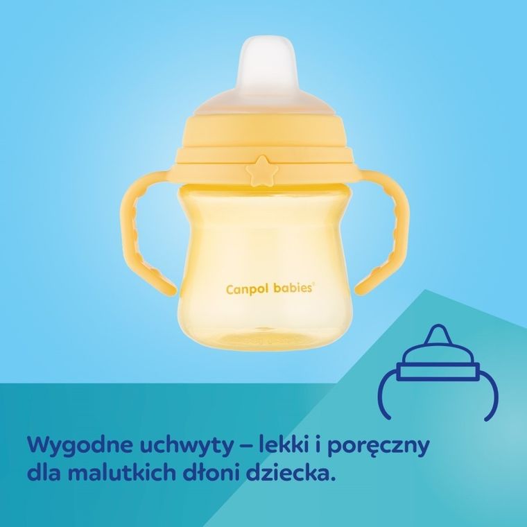Canpol babies, FirstCup, canita anti-varsare cu duza din silicon, roz, 250 ml