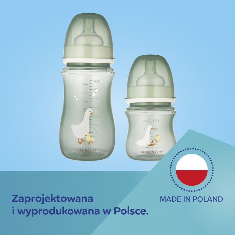Canpol babies, Goose, EasyStart, biberon cu tetina anticolici, 120 ml