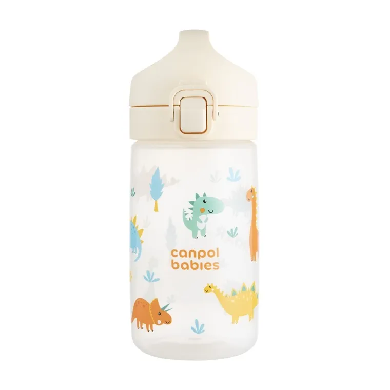 Canpol babies, Junior, sticla de apa pentru copii, bej, 400 ml