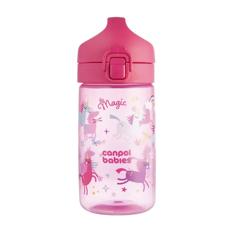 Canpol babies, Junior, sticla de apa pentru copii, roz, 400 ml