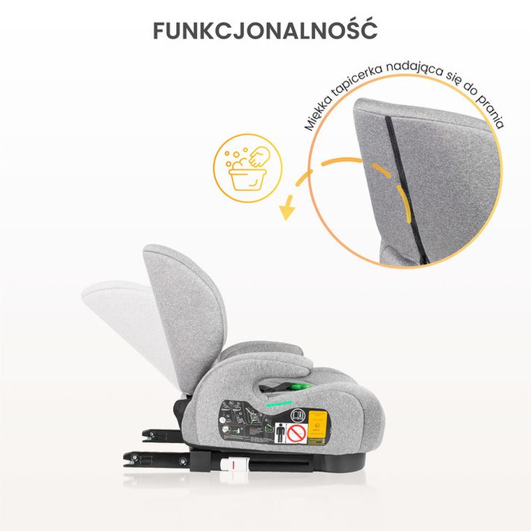 Caretero, Irbis, scaun auto, inaltator, i-Size, roz, 125-150 cm