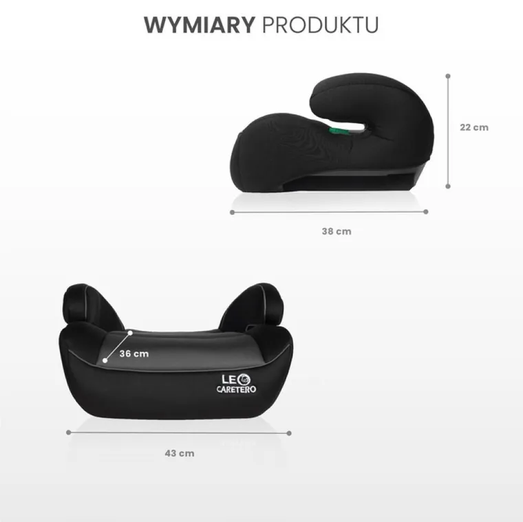 Caretero, Leo I-Size, scaun auto, Roz, 125-150 cm