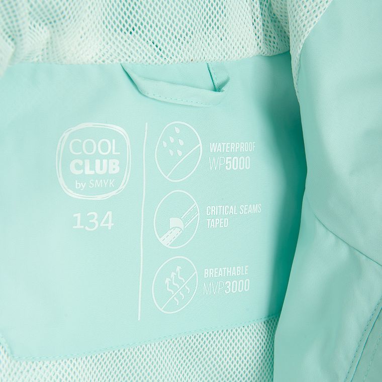 Cool Club, Geaca de ploaie cu gluga pentru fete, albastru