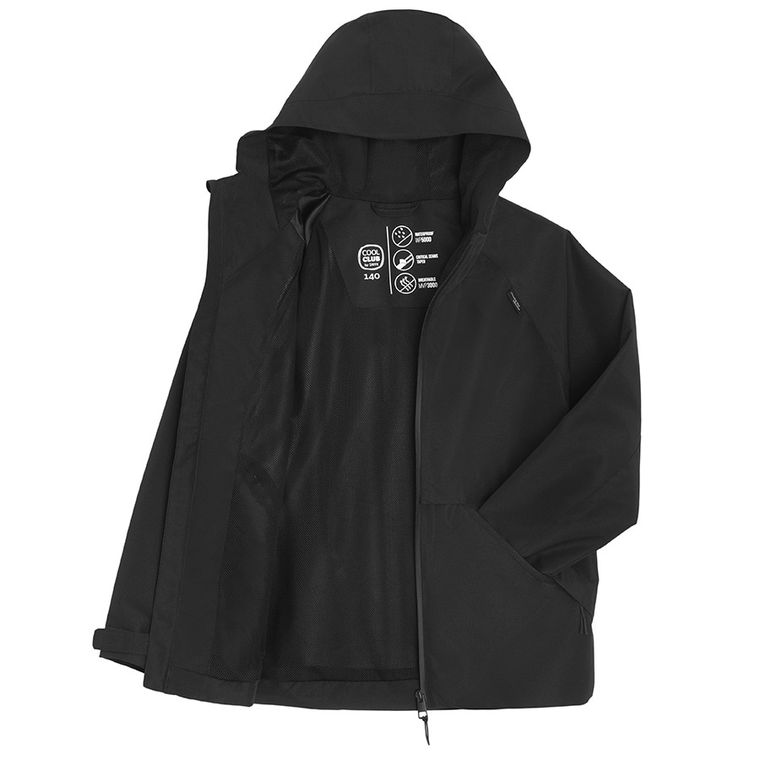Cool Club, Geaca de ploaie cu gluga pentru fete, negru